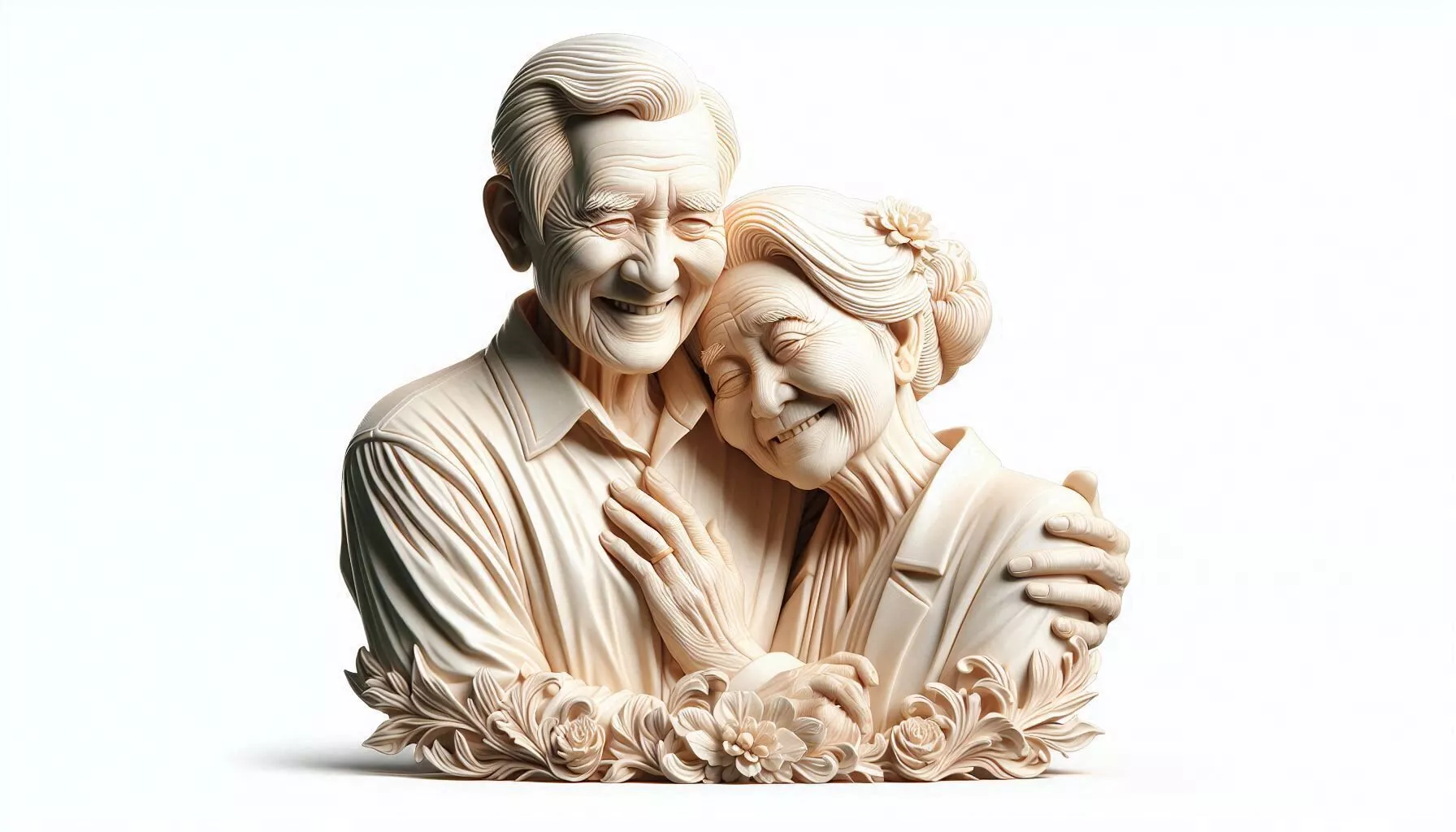 Mud Old Couple Valentine Decor 3D print model