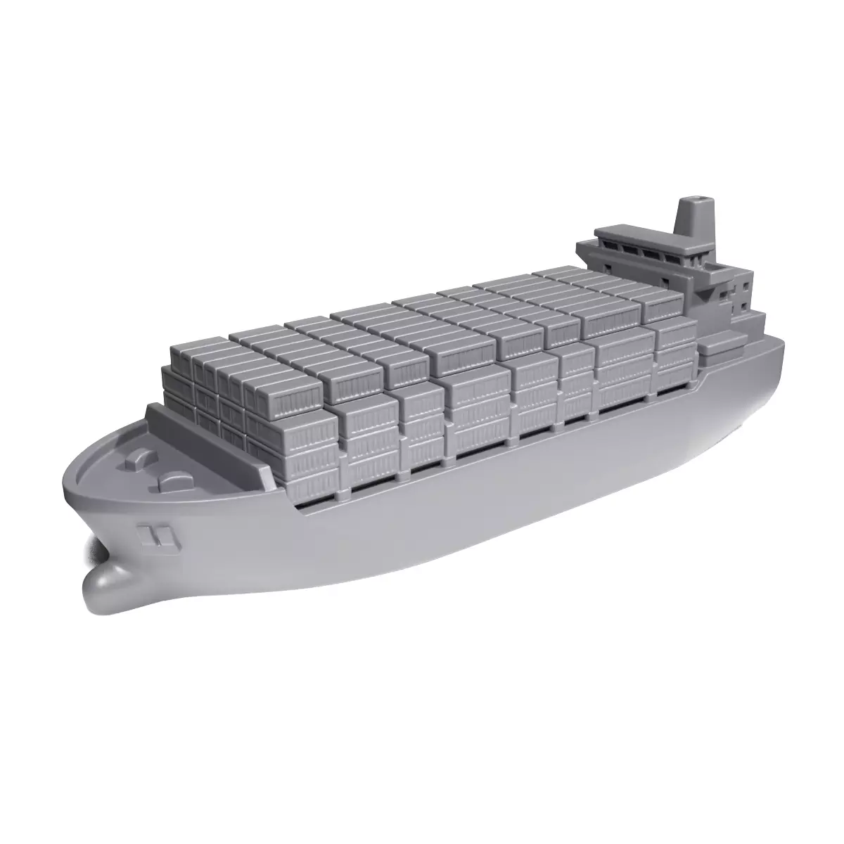 Modern container ship 3D print model