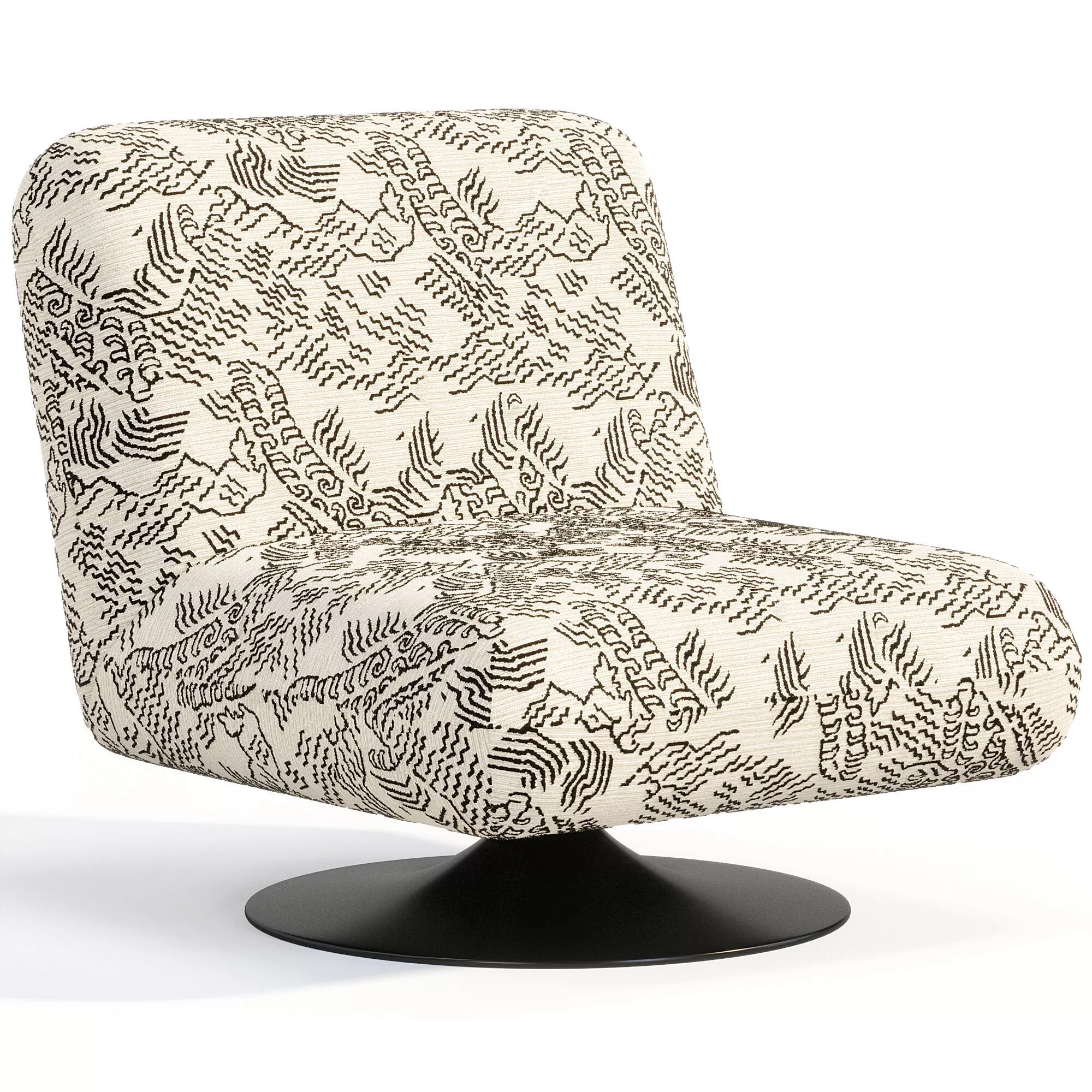 Swivel Accent Chair By ZaraHome Low-poly 3D model