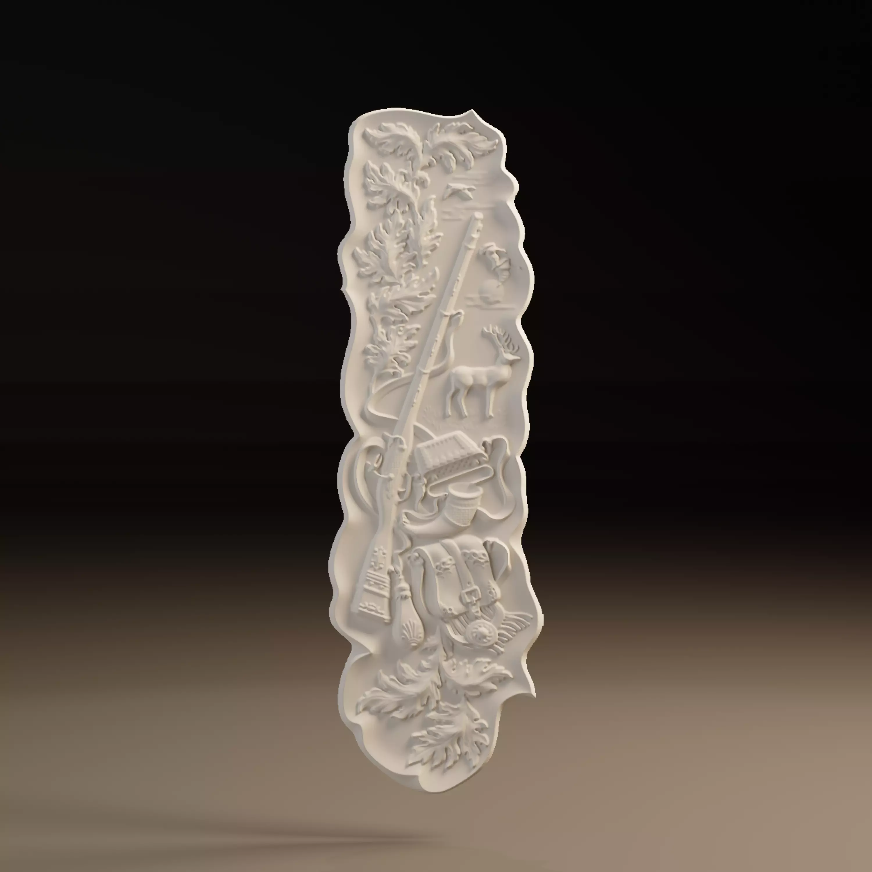 Hunting Vertical Relief CNC STL Rifle Gear Deer Forest 3D print model