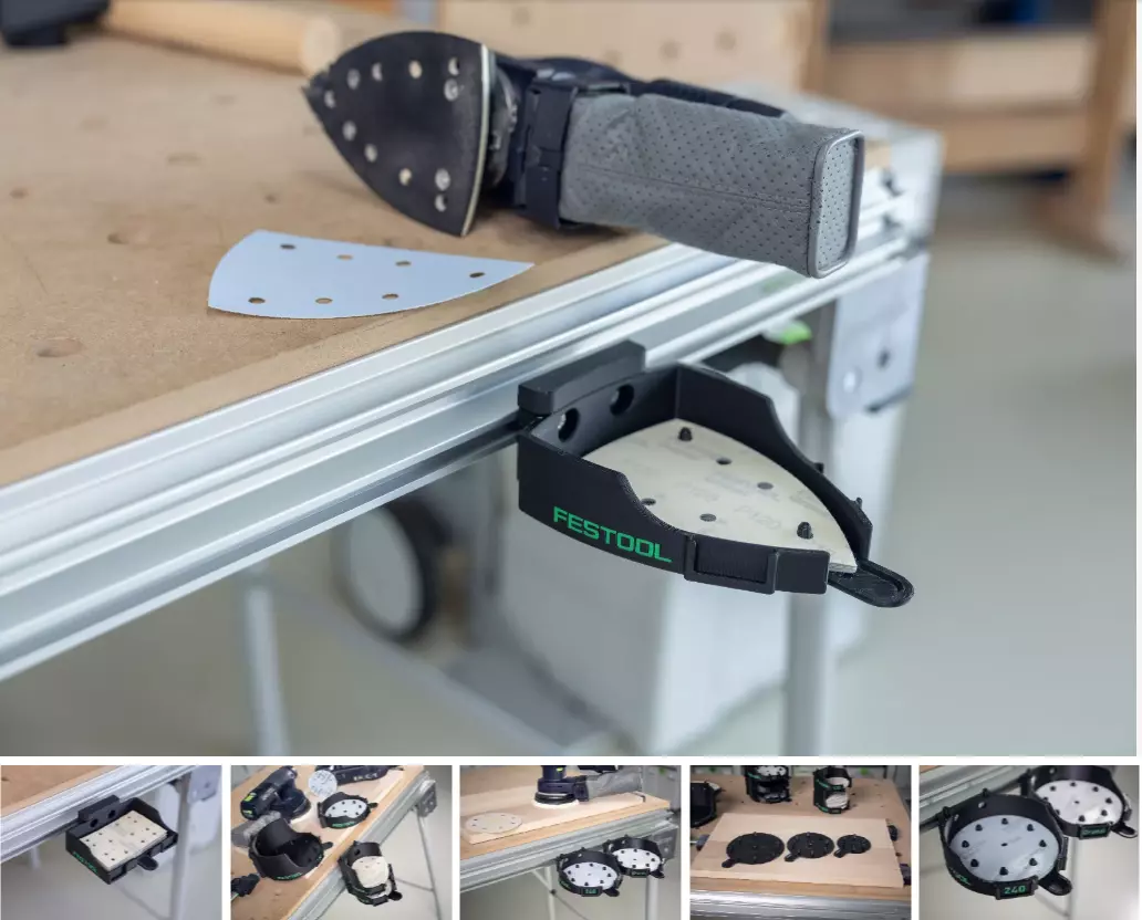 Abrasive holder with positioning aid 3D print model