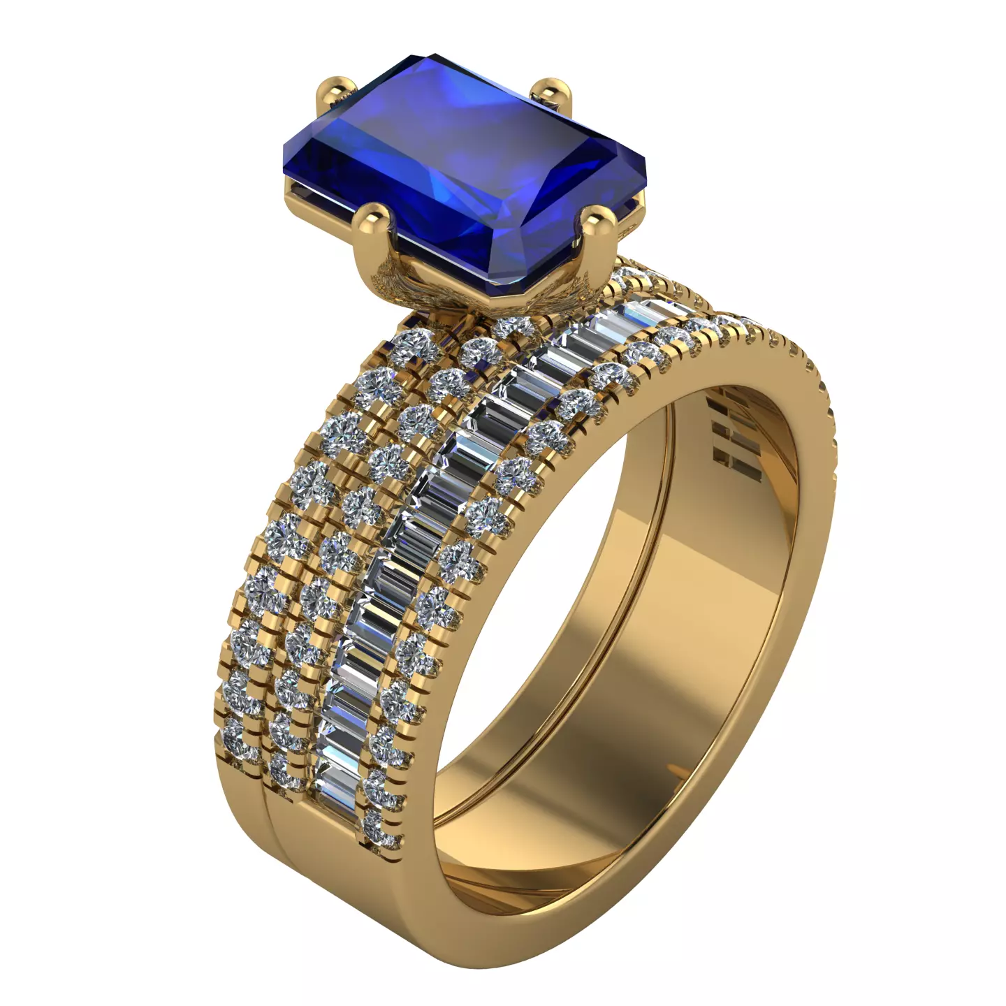 Engagement ring 3D print model