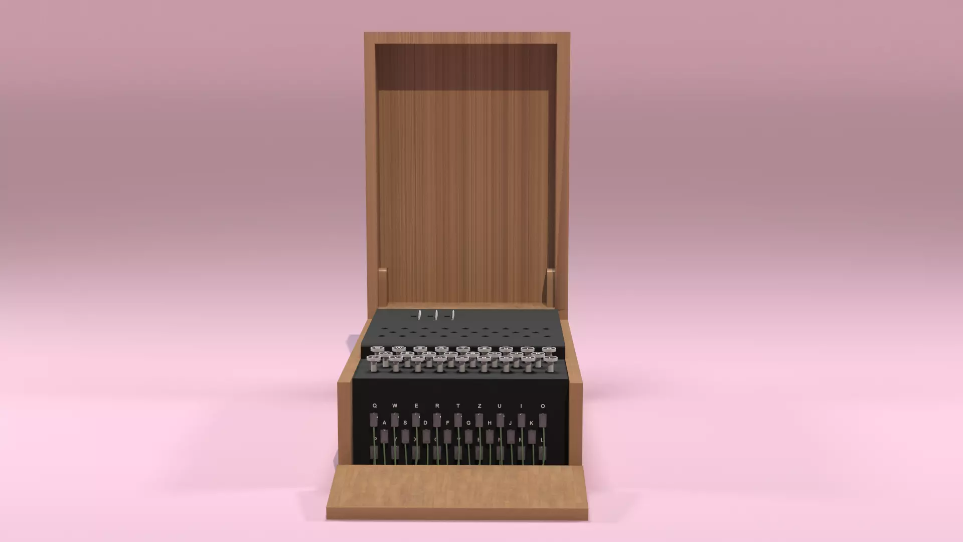 Enigma Machine Fully Functional Electrical Design 3D model