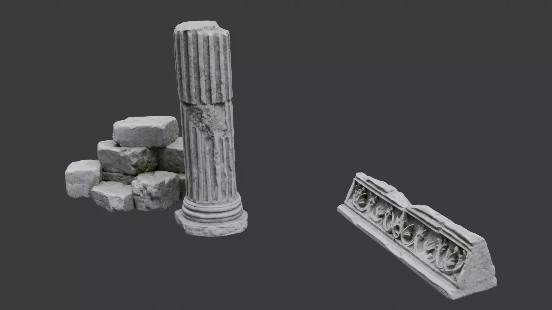 Ancient Greek Ruins 3D model