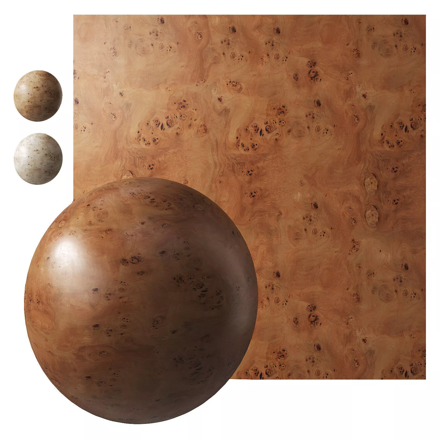 Seamless Burl Wood Texture PBR Texture