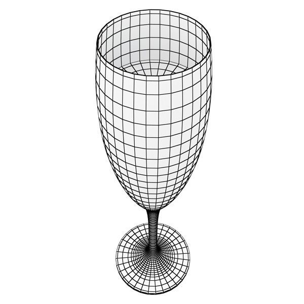 Champagne Set 2 - Bottle Flute Strawberry and Wooden Ice Bucket 3D model_16