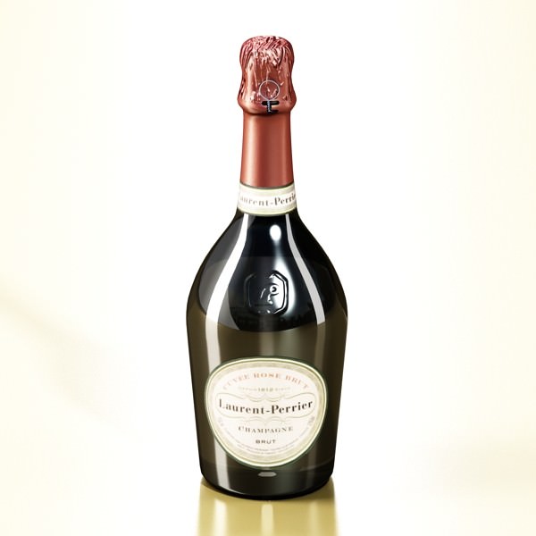 Champagne Set 2 - Bottle Flute Strawberry and Wooden Ice Bucket 3D model_18