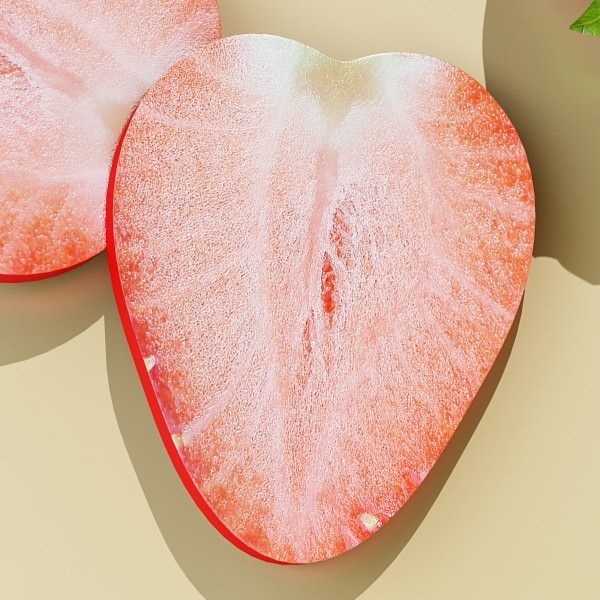 Champagne Set 2 - Bottle Flute Strawberry and Wooden Ice Bucket 3D model_40