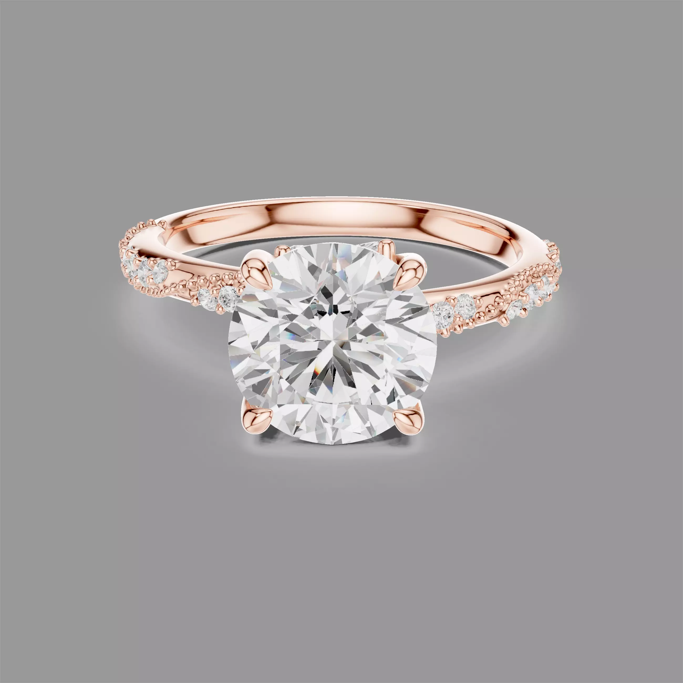 Round Solitaire Ring 3D print model