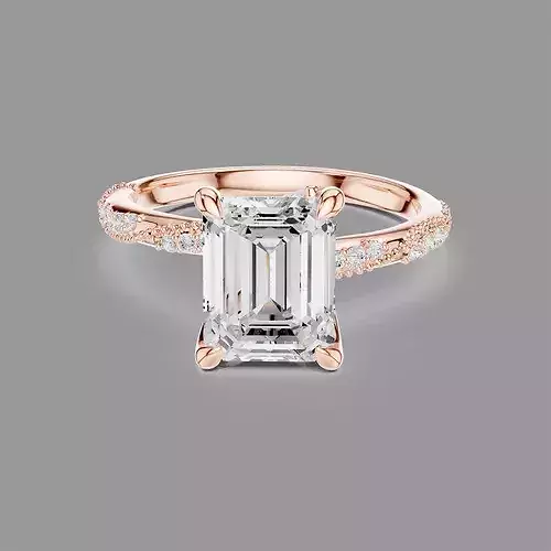 Emerald Solitaire Ring 