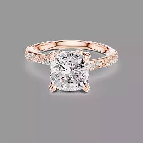 Cushion Solitaire Ring 