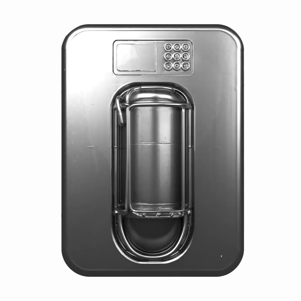 Realistic 3D Model of Brushed Metal Hospital Pneumatic Tube 3D model