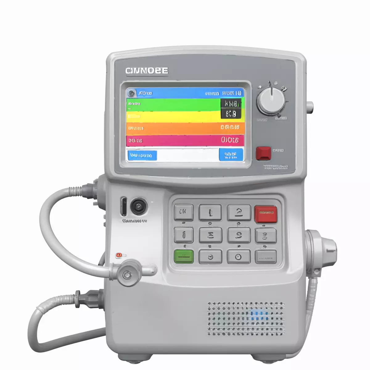 3D Model of Hospital Infusion Pump Digital Display IV Tubing 3D model