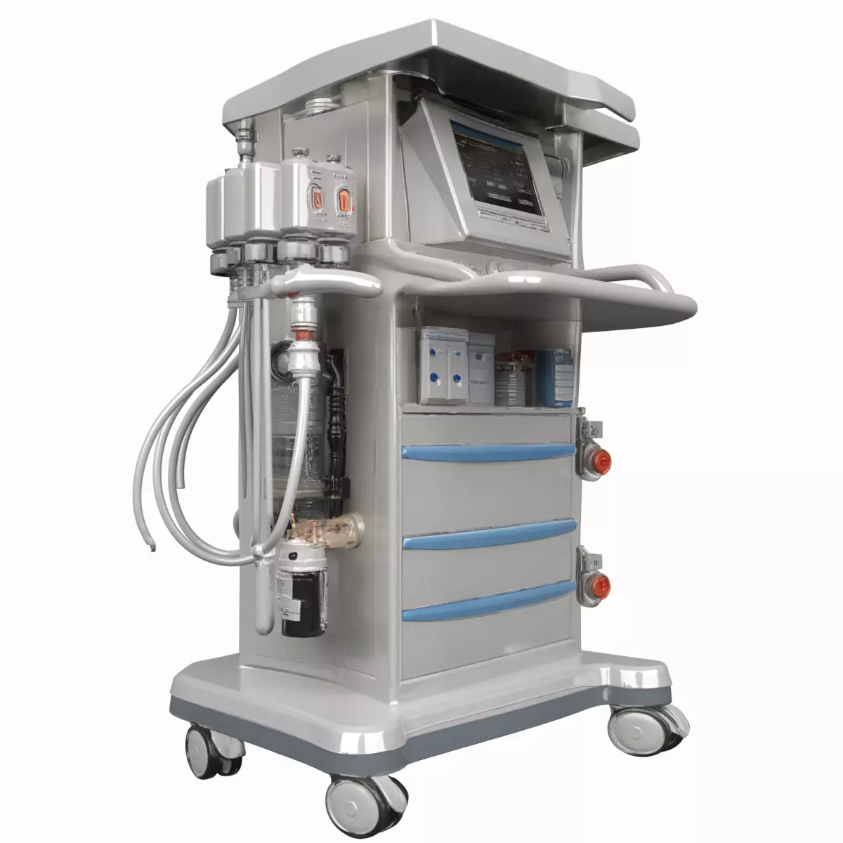 3D Hospital Anesthesia Machine Vaporizers Monitoring Systems 3D model