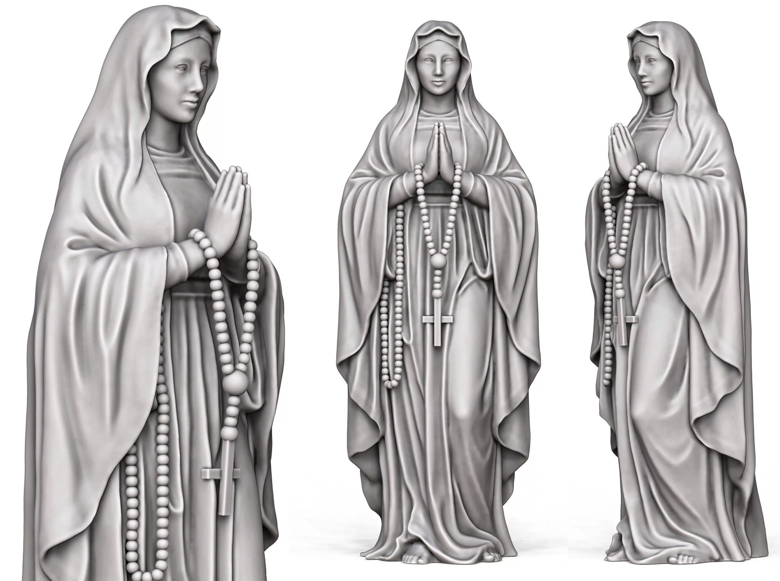 Virgin Mary Statue 01 3D print model