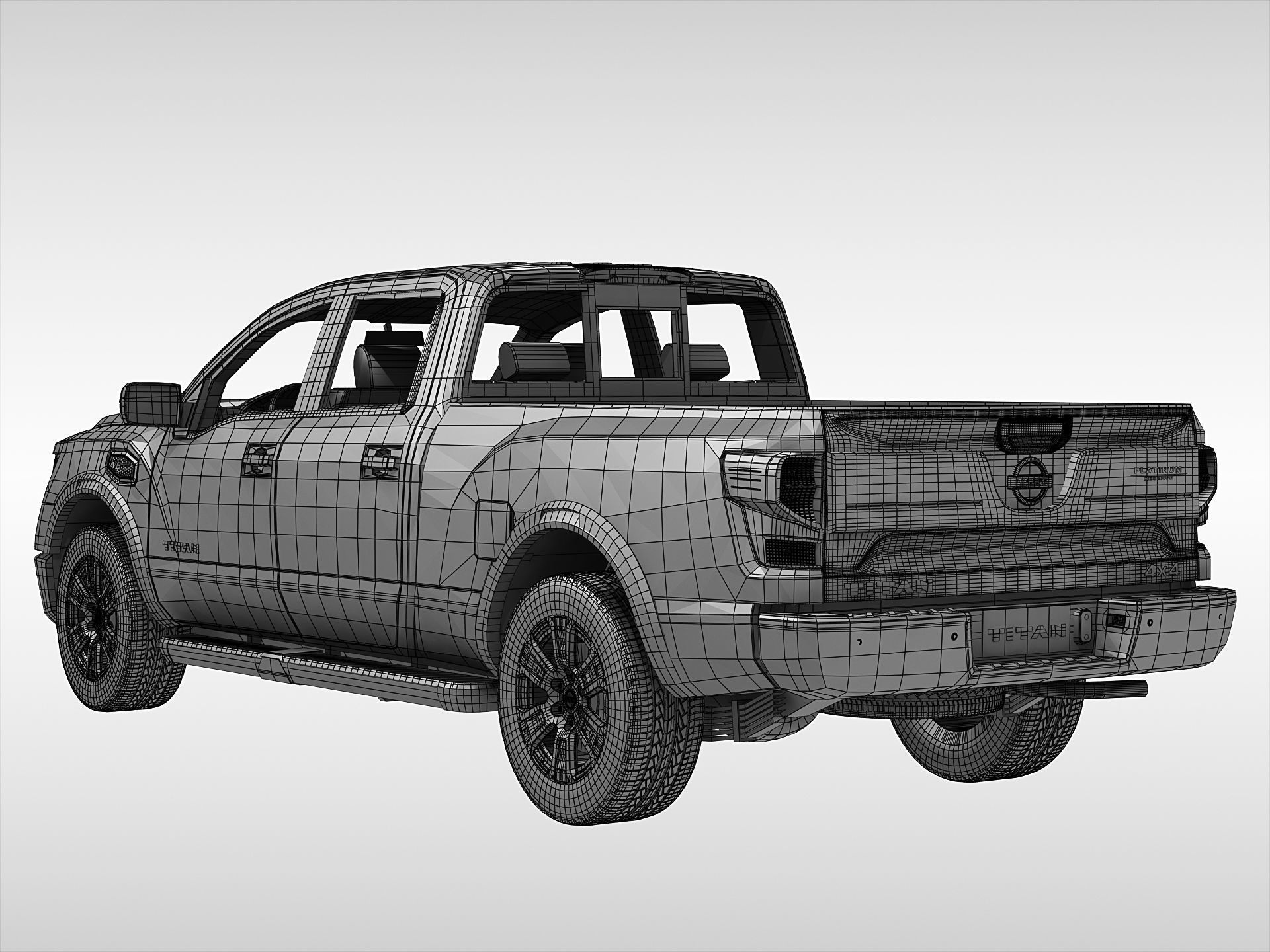 Nissan Titan 2017 3D model_10