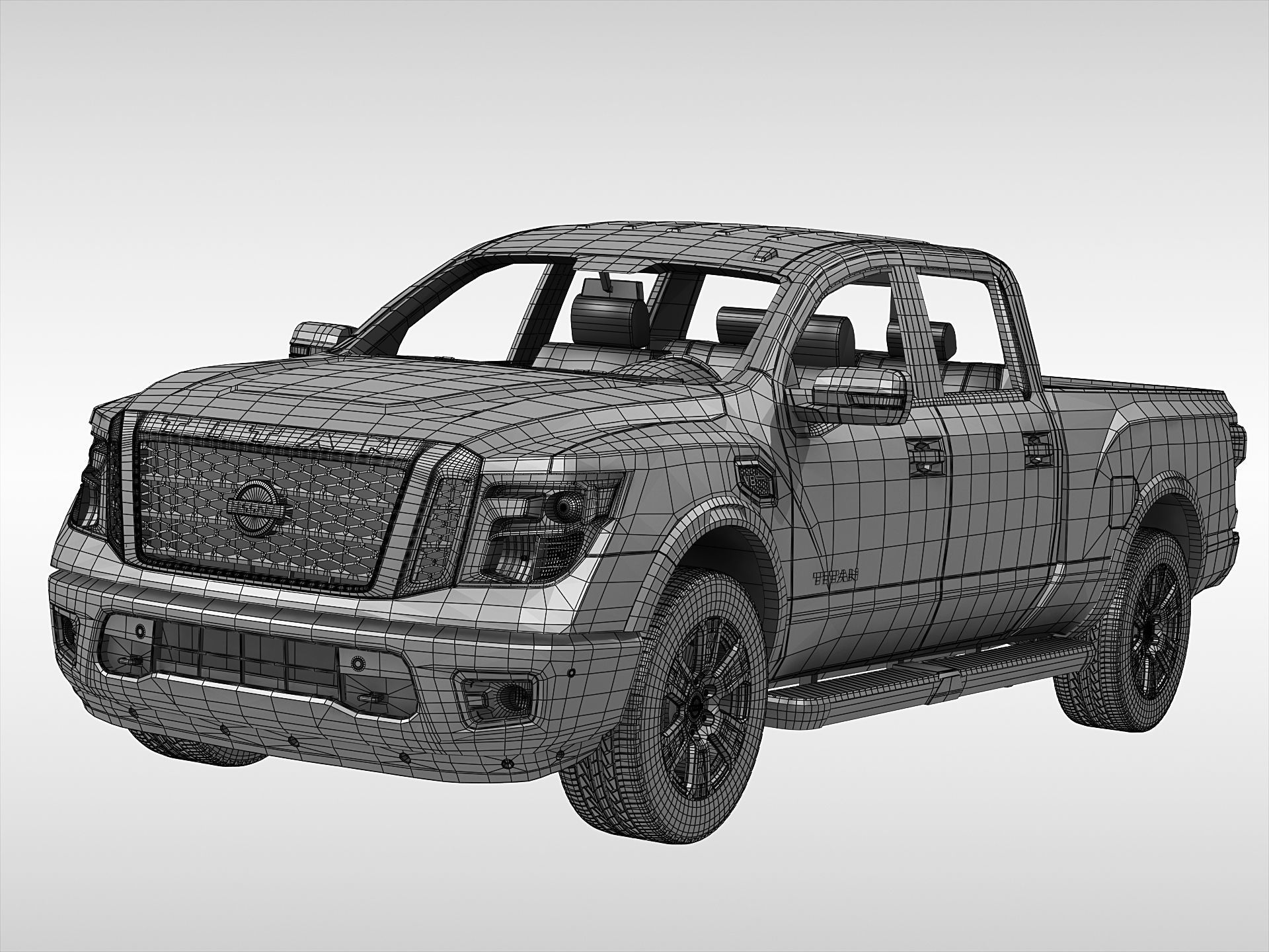 Nissan Titan 2017 3D model_9