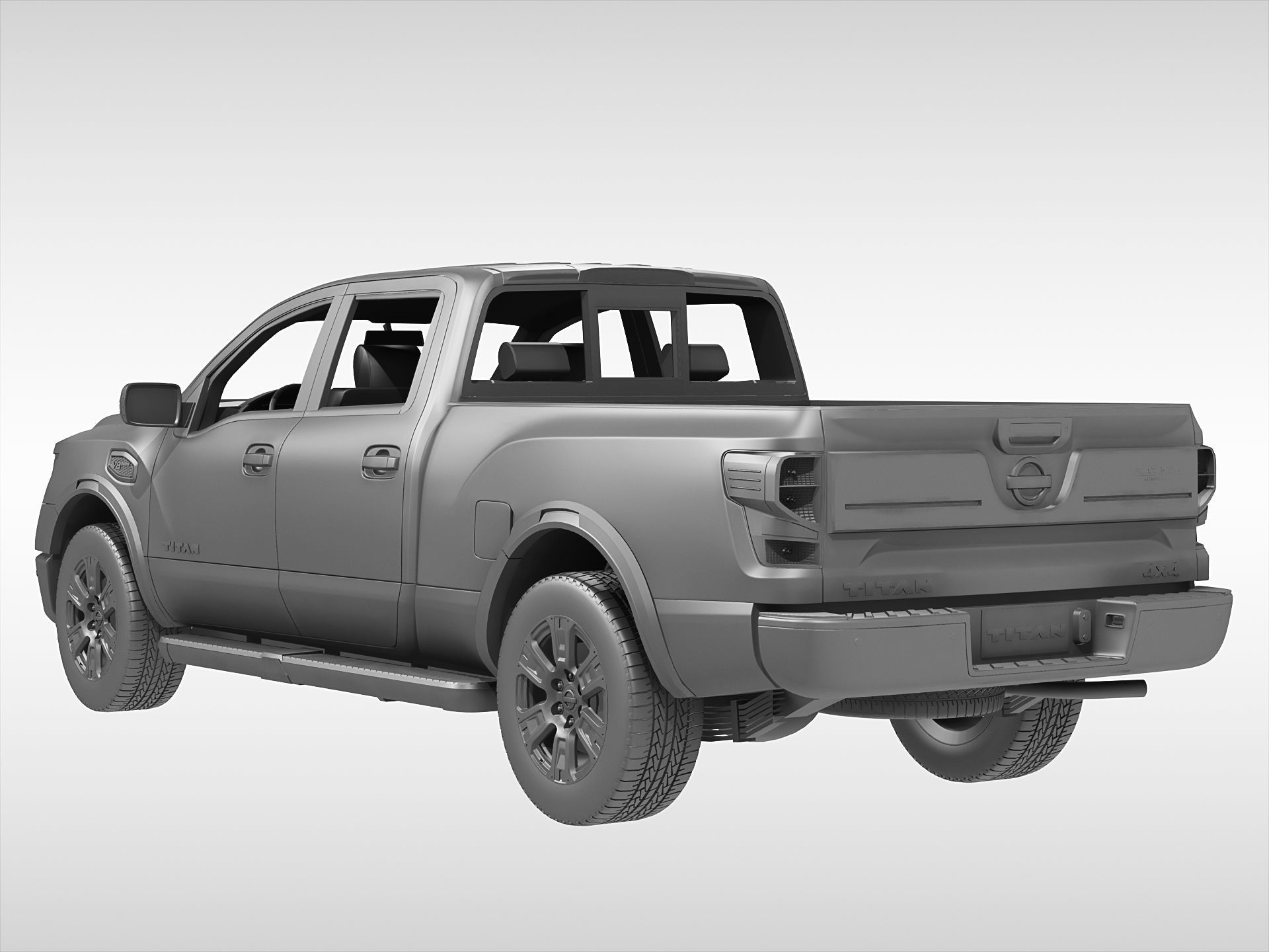 Nissan Titan 2017 3D model_7