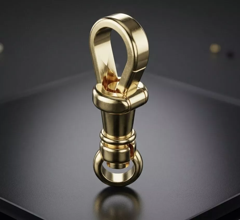 Albert swivel clasp uk jewellery 9k 3D print model