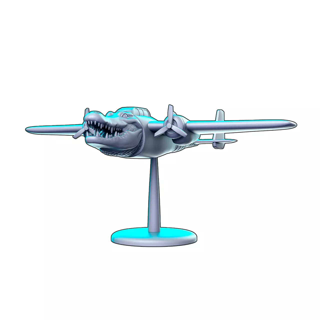Bombardiro Crocodilo 3D Print STL Miniature RPG 3D print model