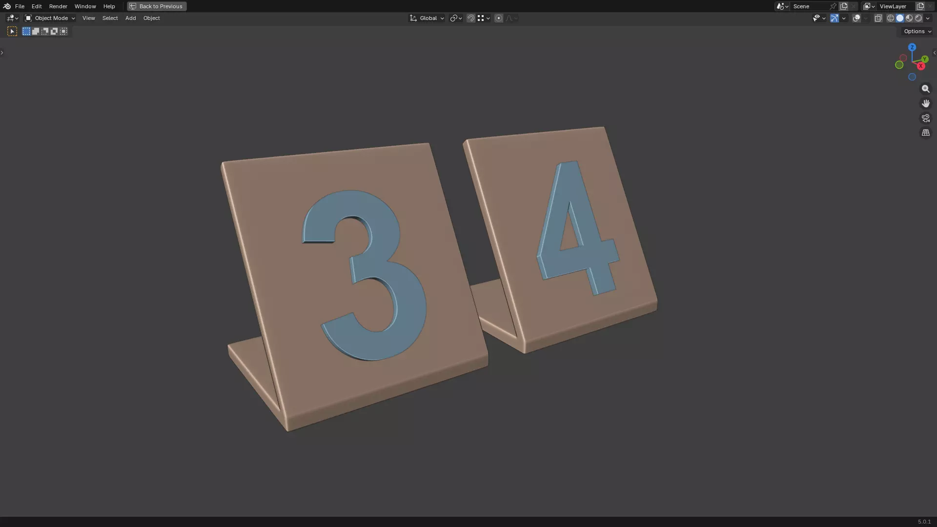 Crime Evidence Number Tag 3 4 3D print model