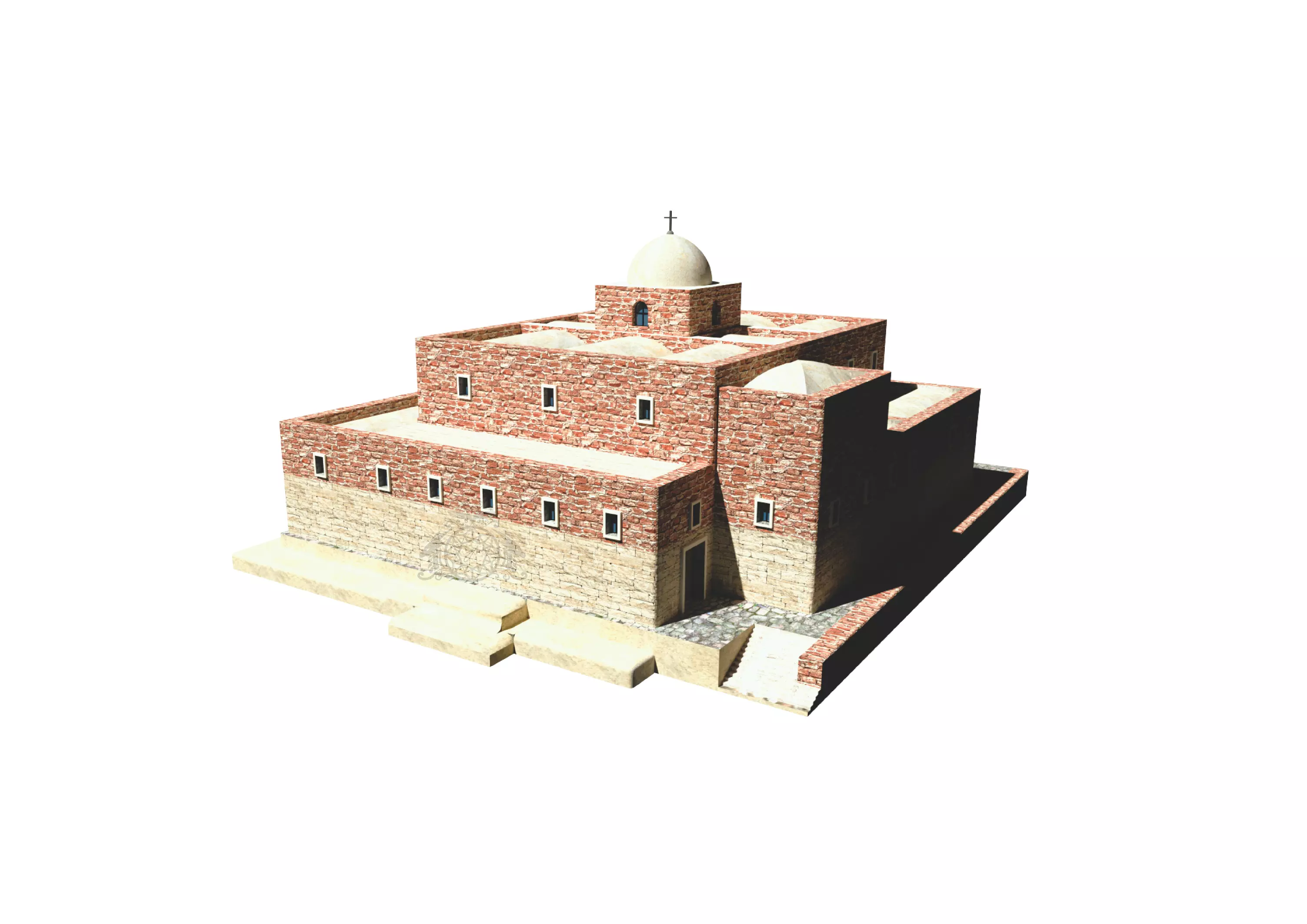 Coptic Orthodox Church Reconstruction Low-poly 3D model