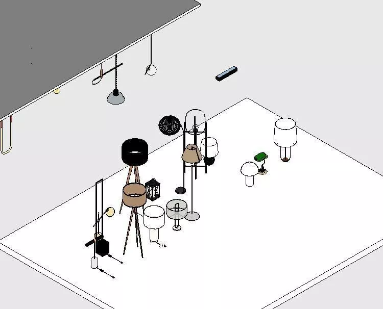Modern Lighting CollectionInterior Lamps and Chandeliers 3D model