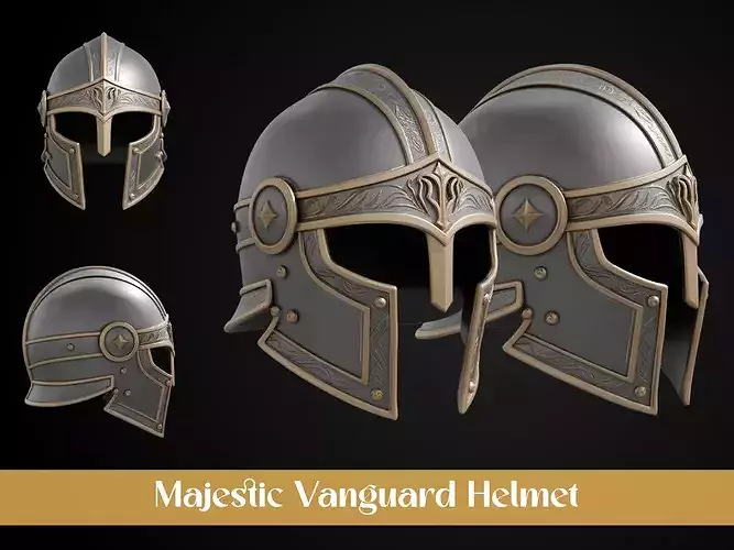 Stylized Royal Knight Dominion Helmet - Majestic Vanguard