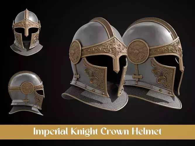 Stylized Royal Knight Dominion Helmet - Imperial Knight Crown