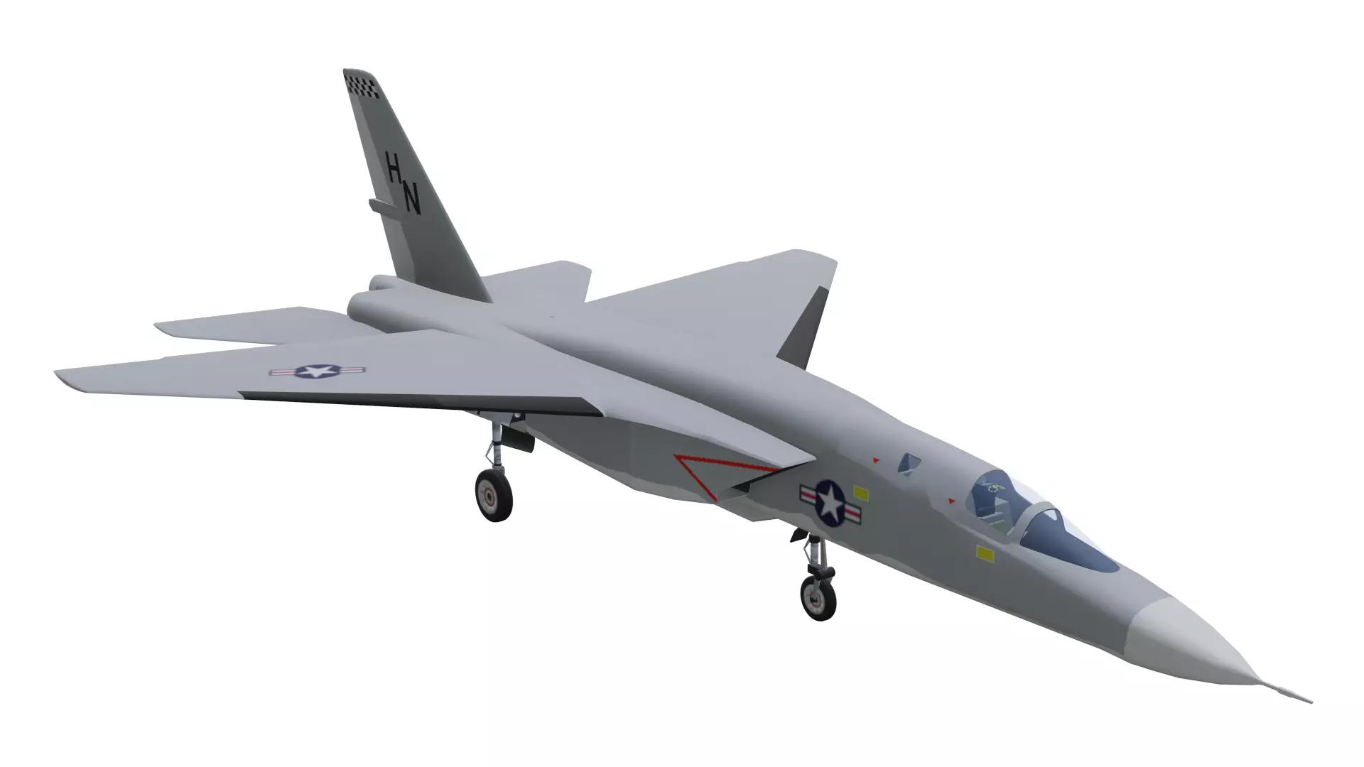 North American A-5 Vigilante Low-poly 3D model