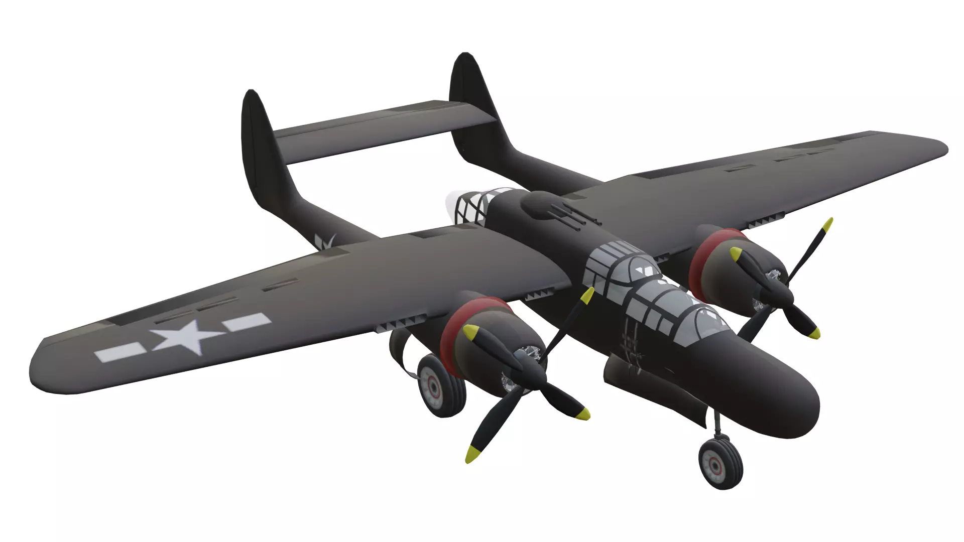 Northrop P-61 Black Widow Low-poly 3D model