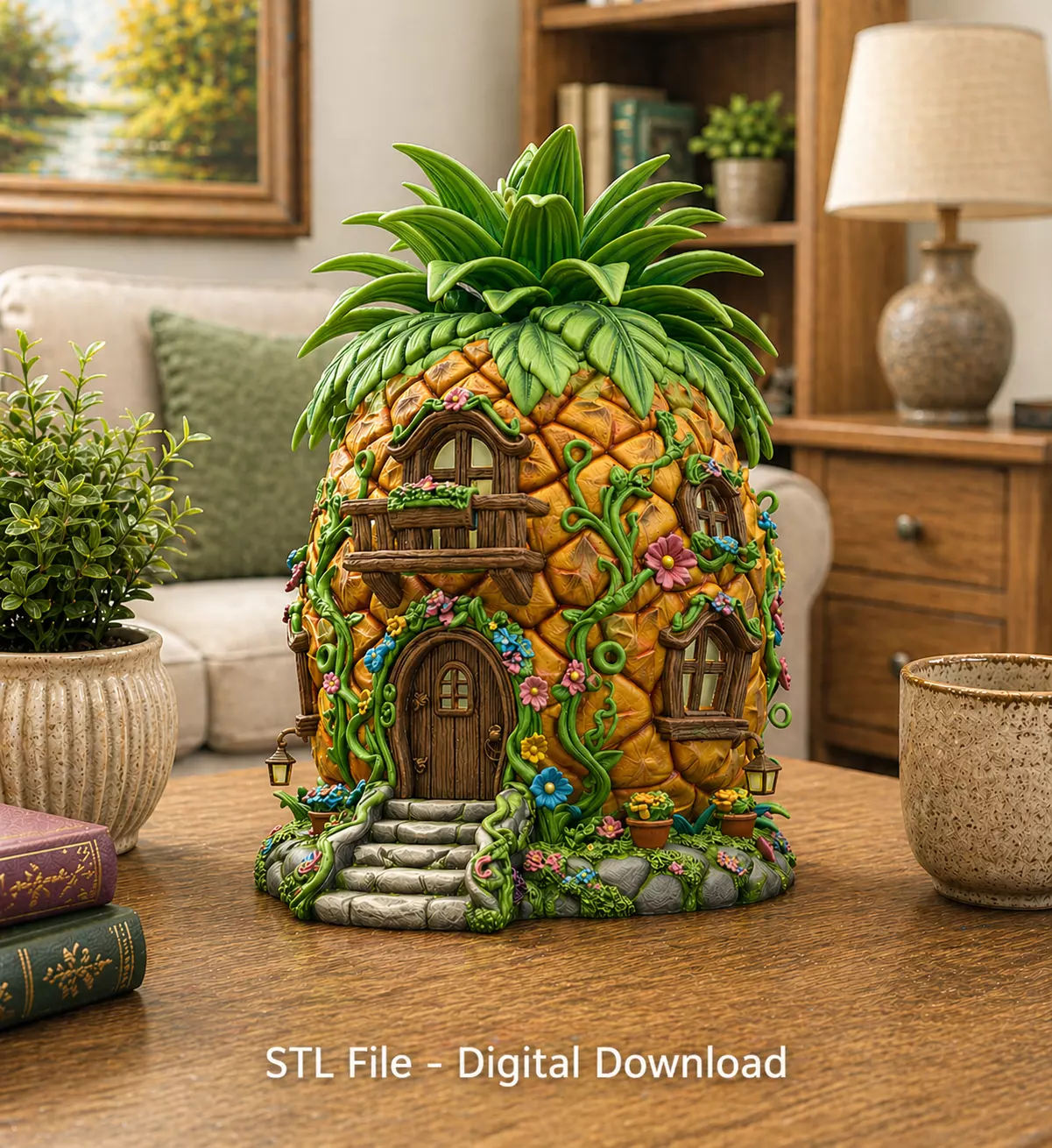 Pineapple Fantasy House STL File for 3D Printing 3D print model