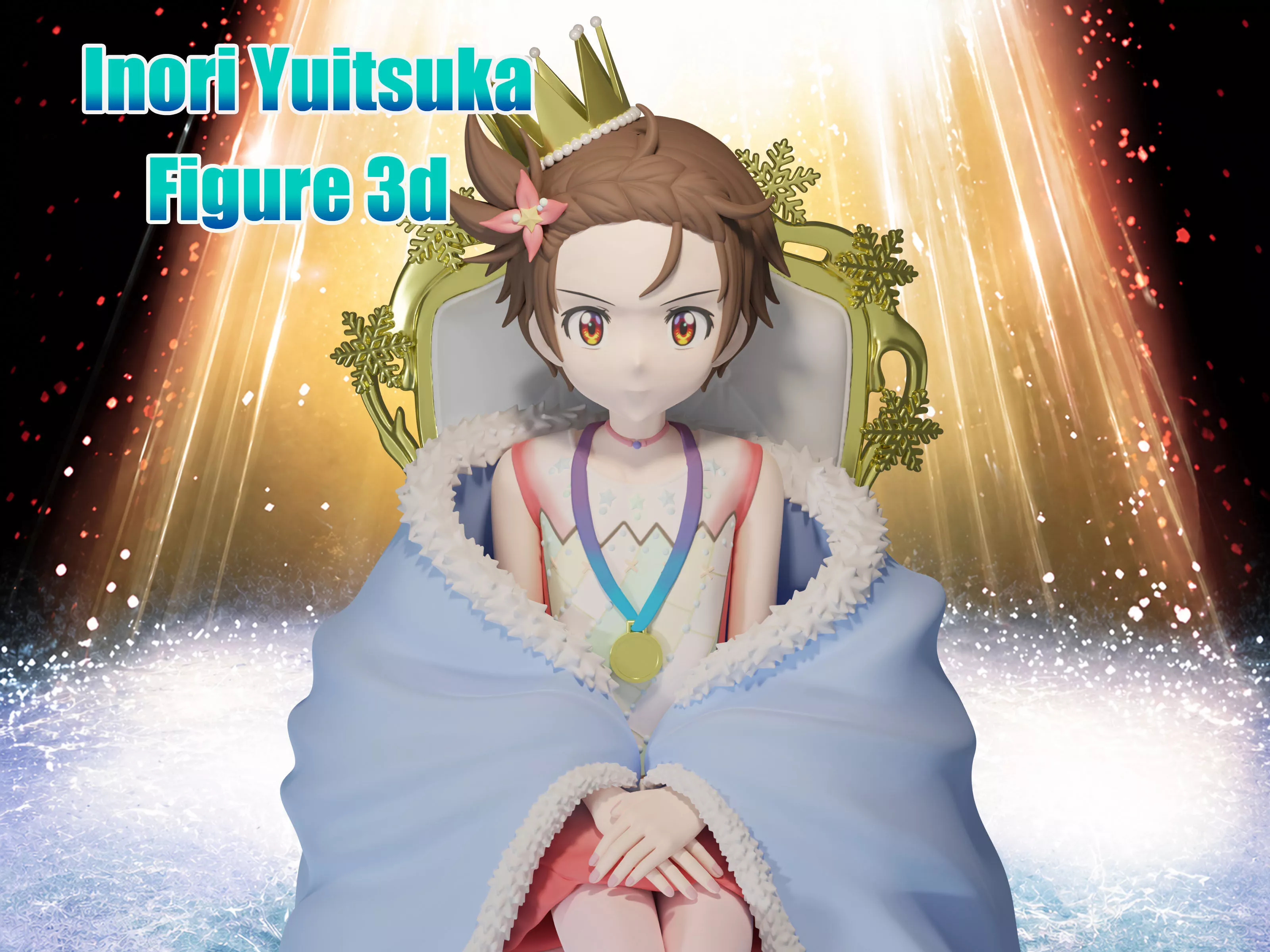 Queen Inori Yuitsuka figure 3d 3D print model