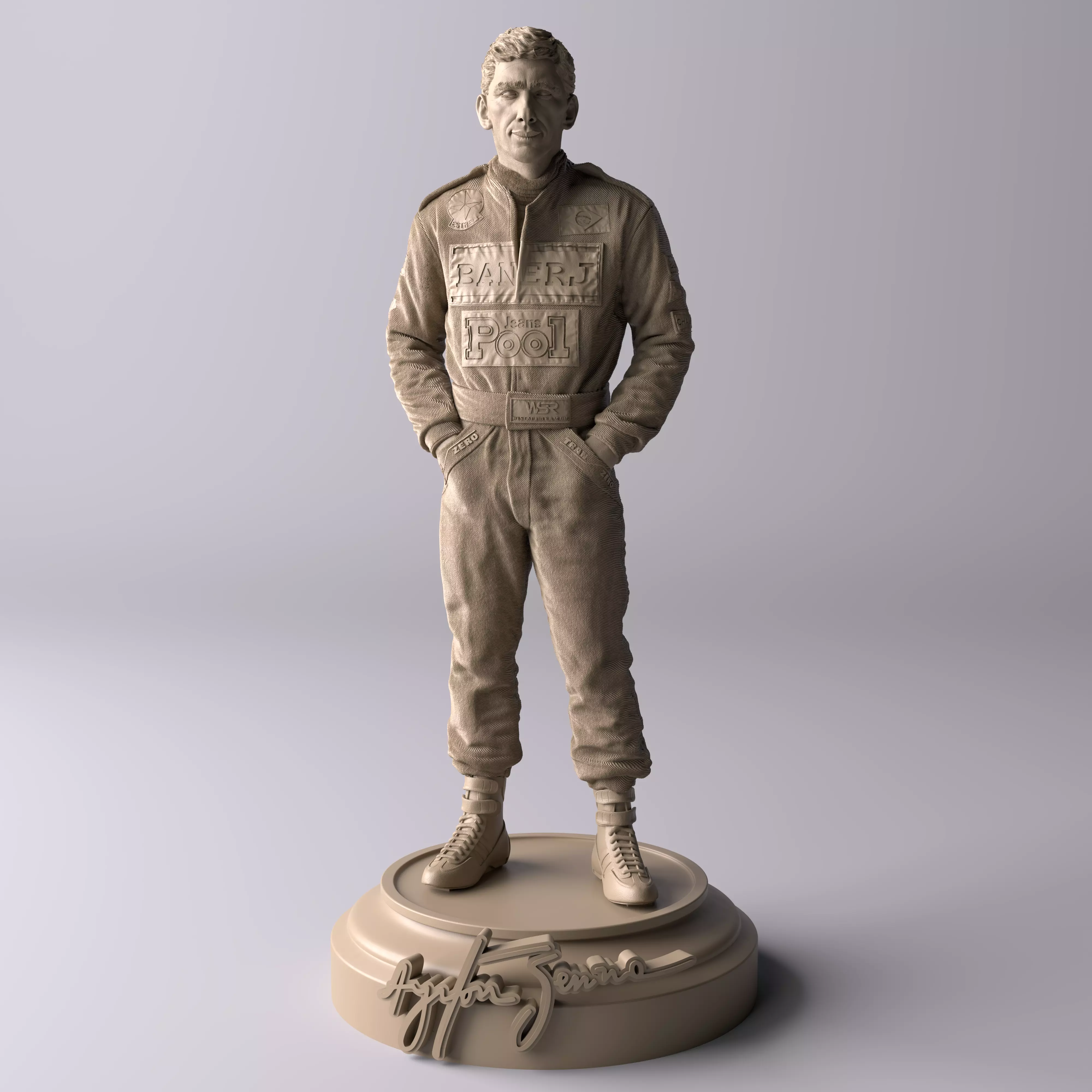 Ayrton Senna West Surrey Racing Premium Collectible Figure 3D print model