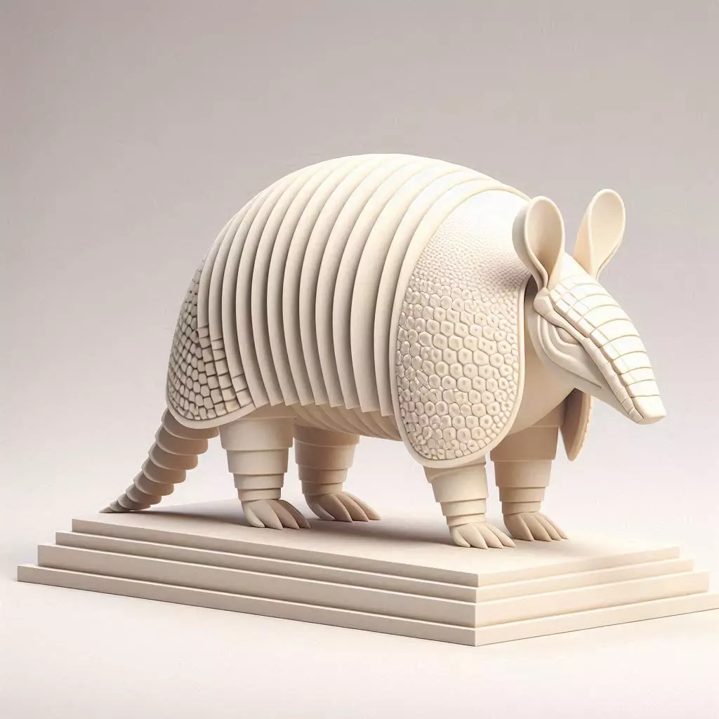 4057 Low Poly Armadillo Full Body 3D Model art ARTE STL 3D print model