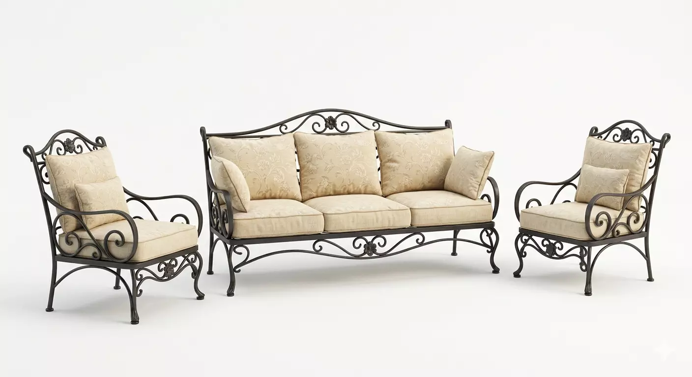 Luxury Sofa Set 3D Model 3D print model