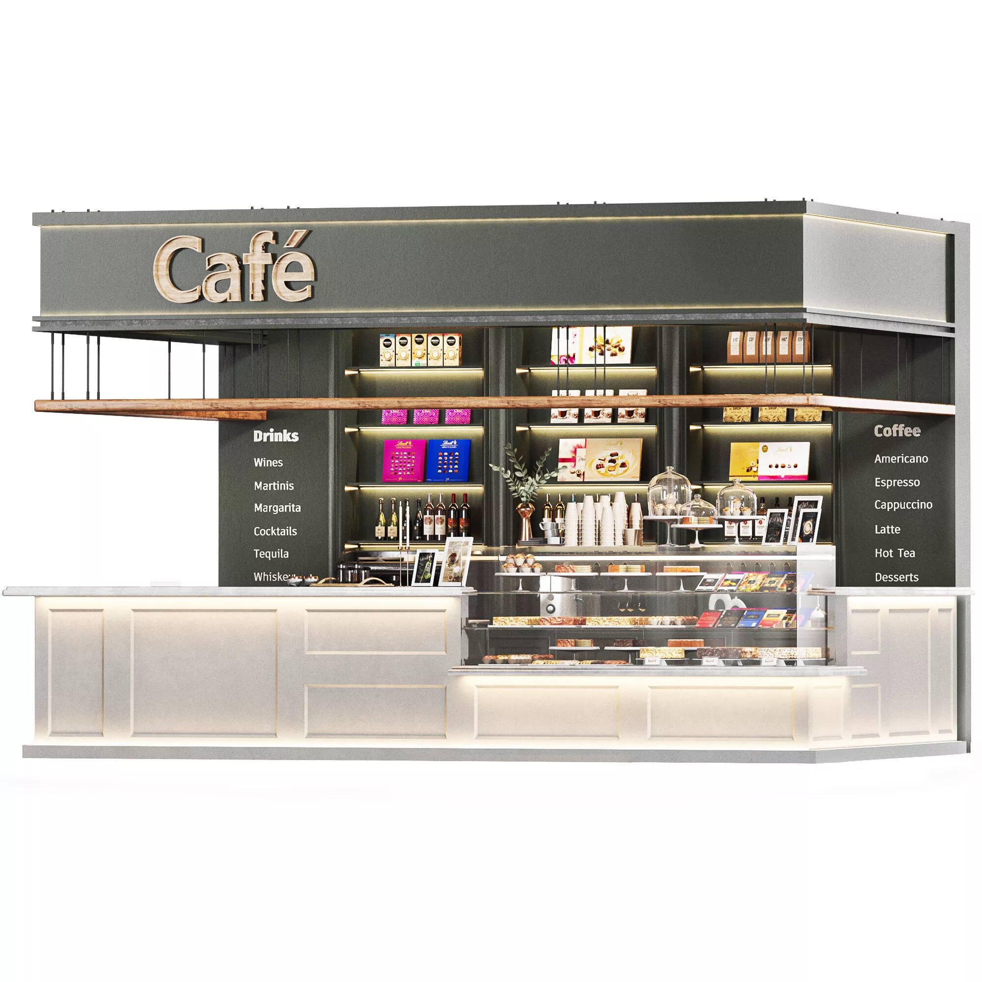 Cafe Bar 29 pastry restaurant Low-poly 3D model