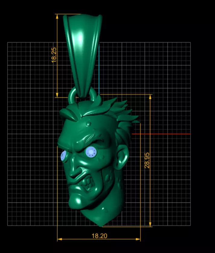 Two-Face Animated Pendant Head Sculpt 3D print model