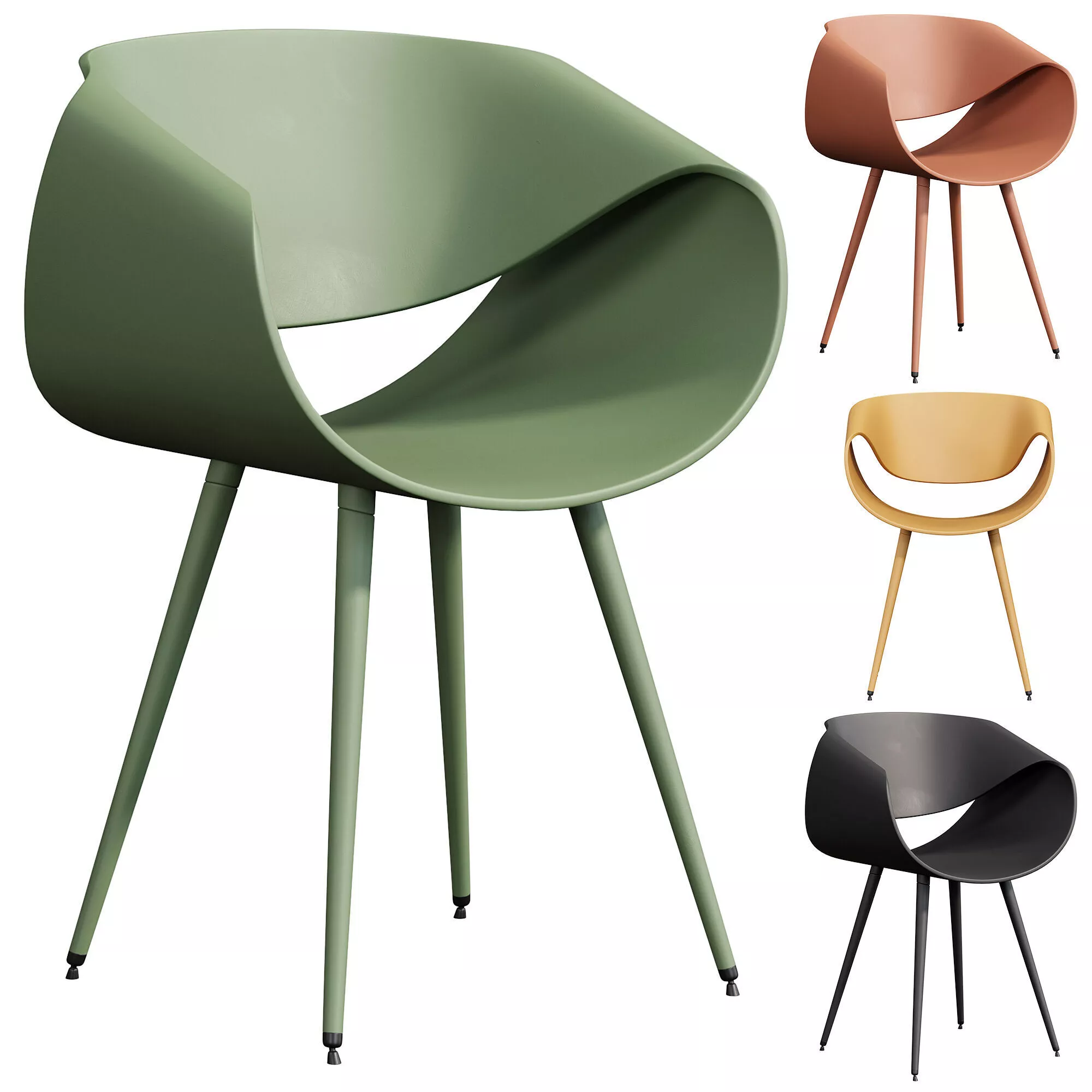 Dining Chair 03 By ZUCO Low-poly 3D model