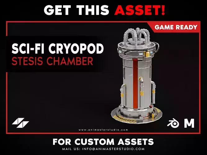 Sci-Fi Cryopod Stasis Chamber