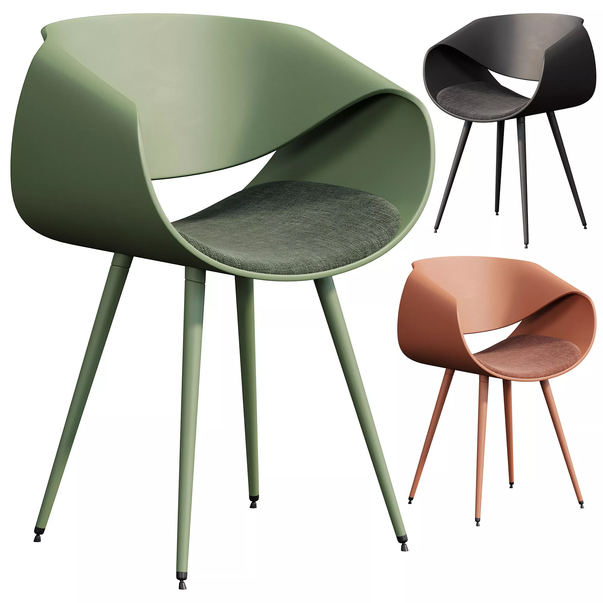 Dining Chair 06 By ZUCO Low-poly 3D model