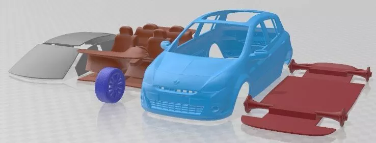 Renault Clio 5 Doors 2010 Printable Car 3D print model
