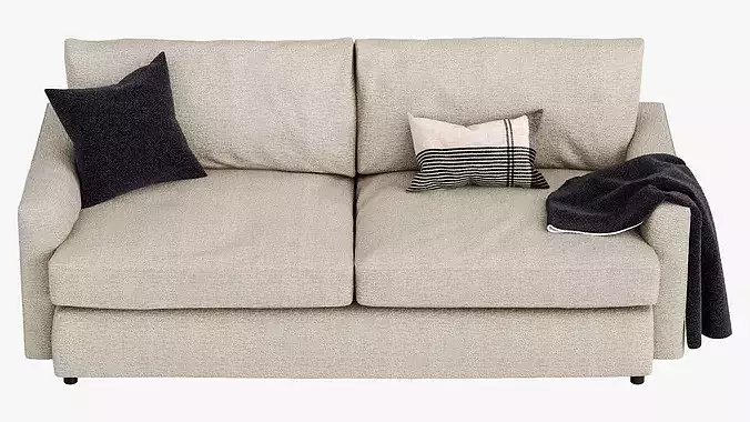 Crate and Barrel Lounge Deep Sofa 3D model 2
