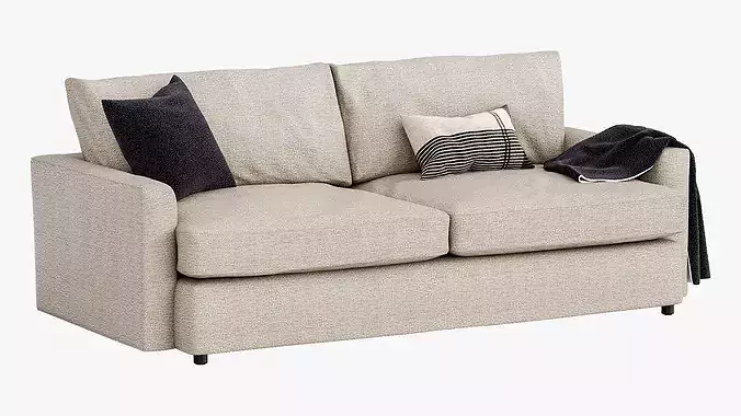 Crate and Barrel Lounge Deep Sofa 3D model