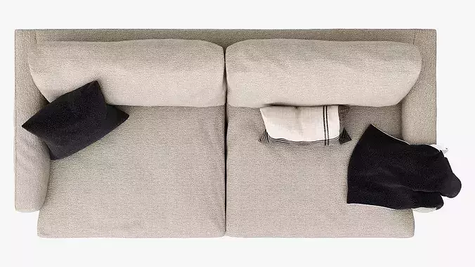 Crate and Barrel Lounge Deep Sofa 3D model 5