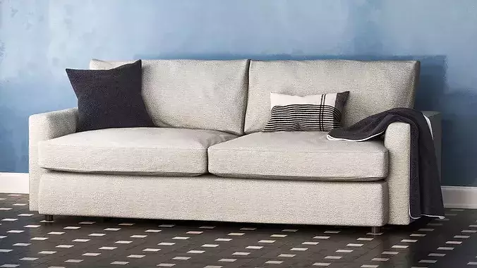 Crate and Barrel Lounge Deep Sofa 3D model 4