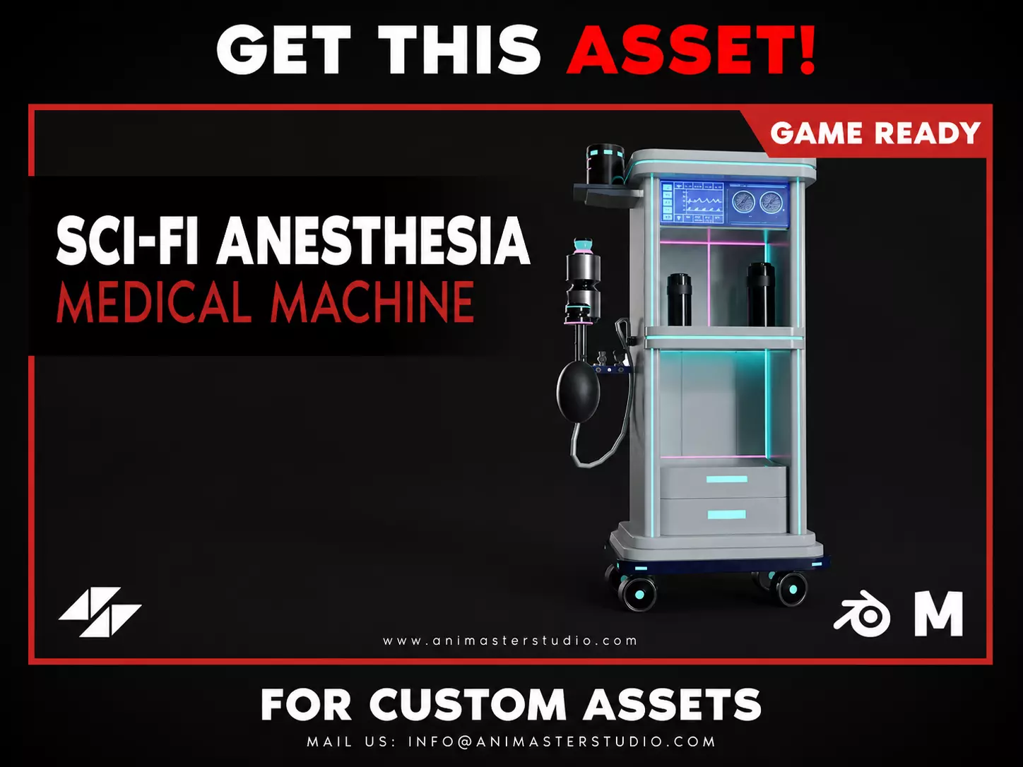 Futuristic Anesthesia Machine 3D model
