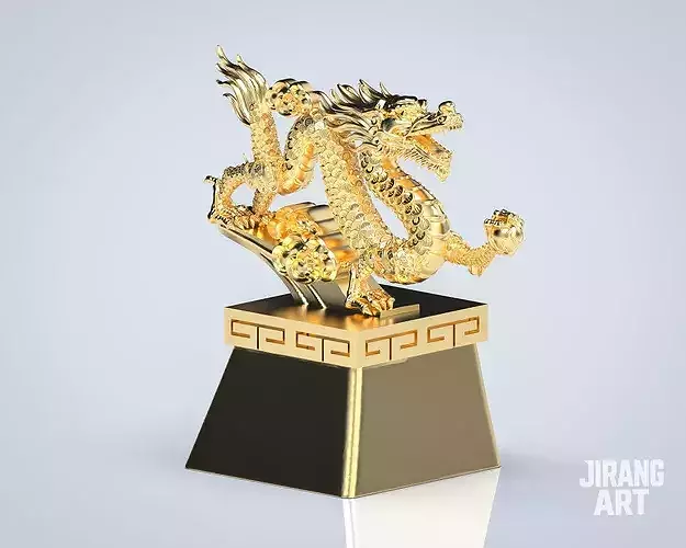 Chinese Dragon Keycap High Detail 3D Printable STL