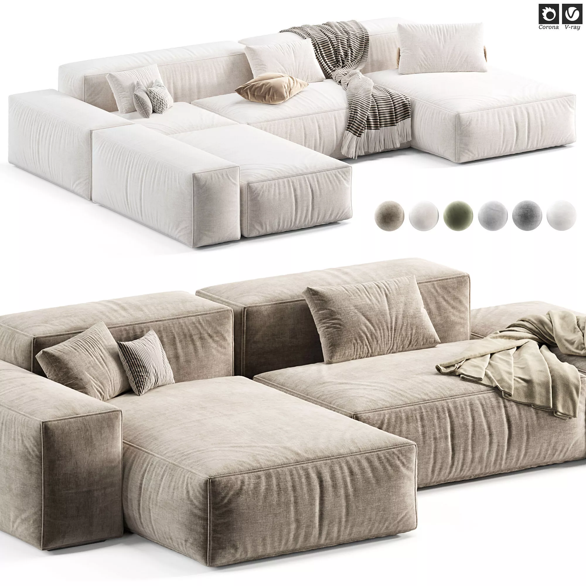Boca Navi Modular Sofa 3D model