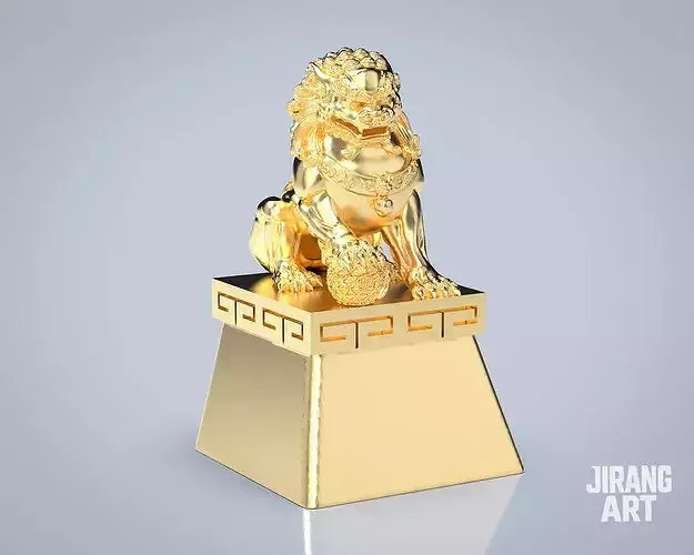 Chinese Guardian Lion Keycap 3D Printable STL Foo Dog 
